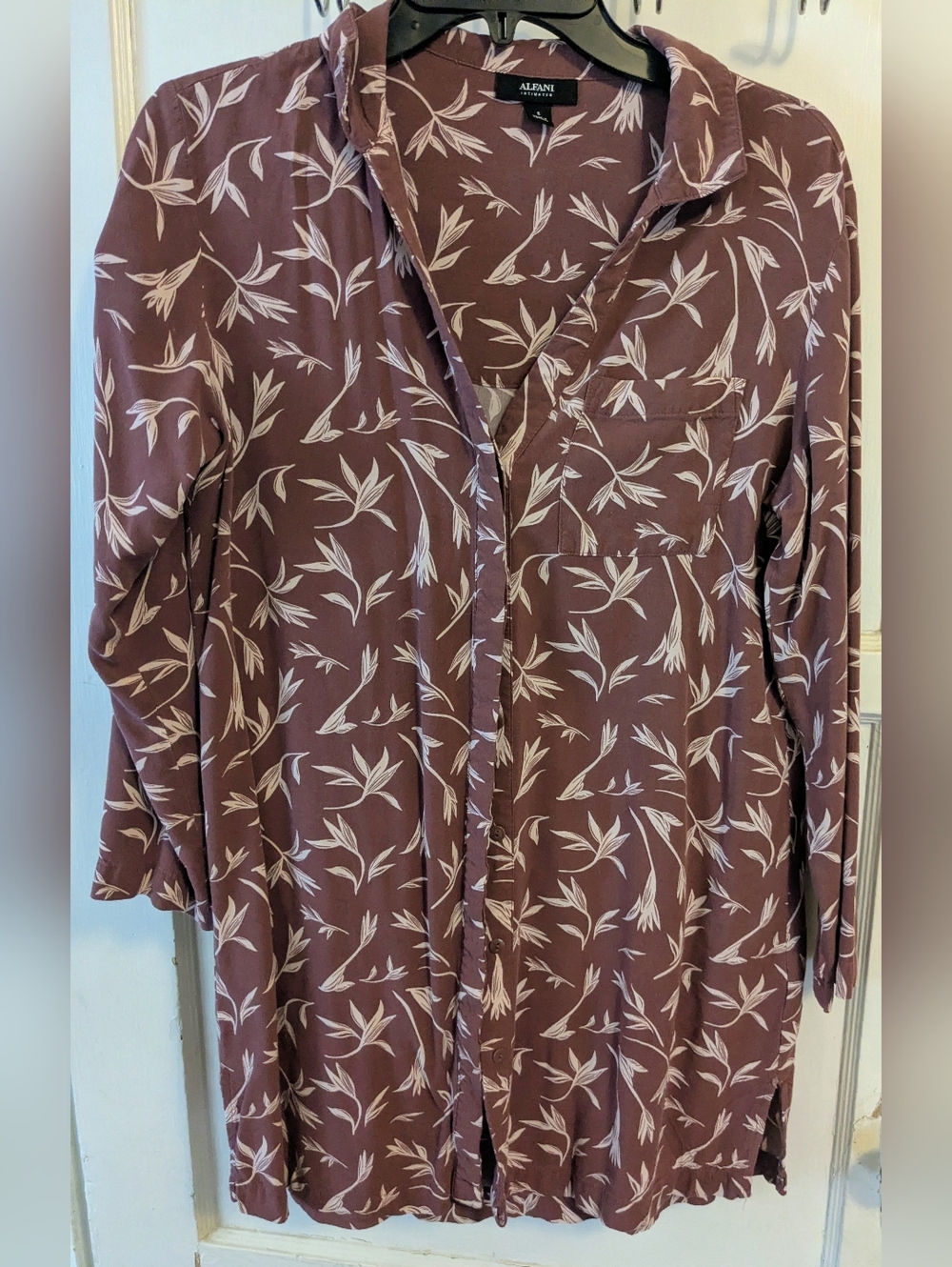 Alfani Intimates Mauve Botanical Top, Small